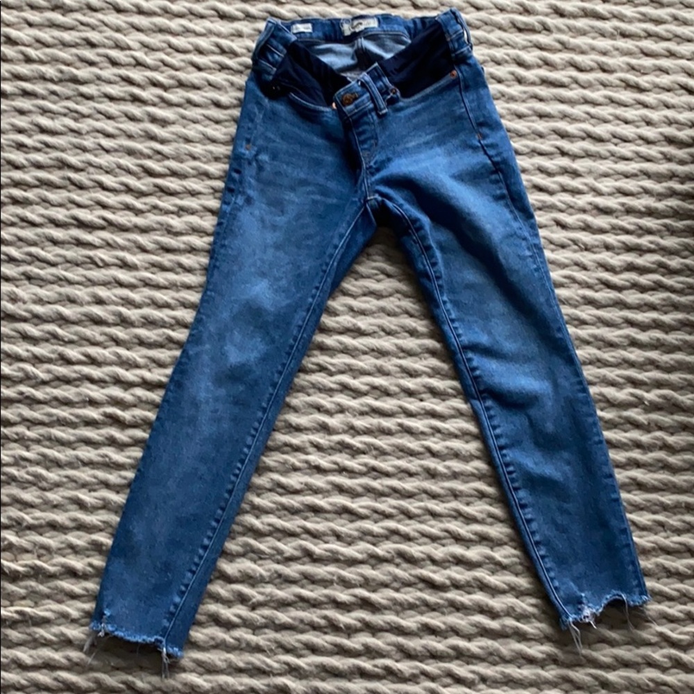 Madewell Crop Skinny Adjustable Maternity Jeans